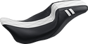 Le Pera LK-987DLGT1 Outcast Daddy Long Legs Seat with Backrest - Double Diamond Inlay Stitch - White - sxspowersports