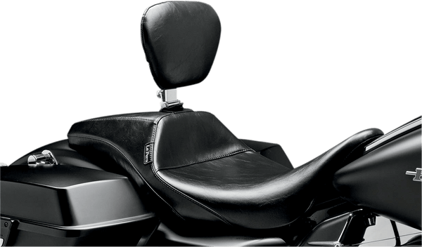 Le Pera LK-987DLGT1 Outcast Daddy Long Legs Seat with Backrest - Double Diamond Inlay Stitch - White - sxspowersports