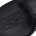 Le Pera LK-987DLGT2 Outcast Daddy Long Legs Seat with Backrest - Double Diamond Inlay Stitch - Black - sxspowersports