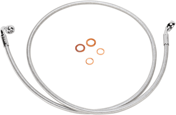Magnum 36138SW Sterling Chromite II E-Z Align Single Disc Front Brake Line - 35deg. Top Angle - 38in. - sxspowersports