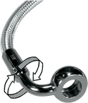 Magnum 36138SW Sterling Chromite II E-Z Align Single Disc Front Brake Line - 35deg. Top Angle - 38in. - sxspowersports