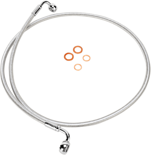 Magnum 36248SW Sterling Chromite II E-Z Align Single Disc Front Brake Line - 90deg. Top Angle - 48in. - sxspowersports