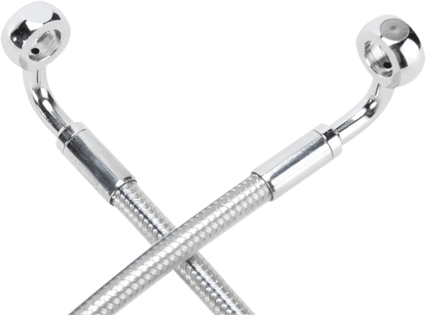 Magnum 36250SW Sterling Chromite II E-Z Align Single Disc Front Brake Line - 90deg. Top Angle - 50in. - sxspowersports