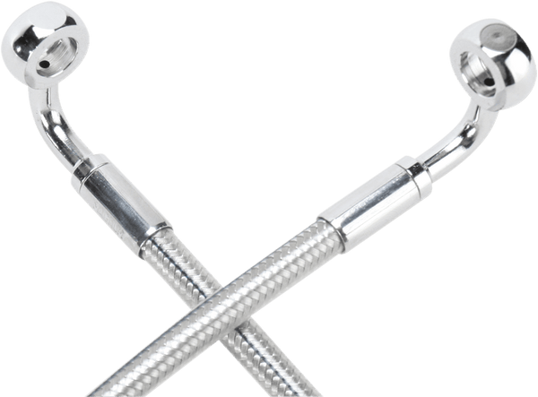 Magnum 36256SW Sterling Chromite II E-Z Align Single Disc Front Brake Line - 90deg. Top Angle - 56in. - sxspowersports