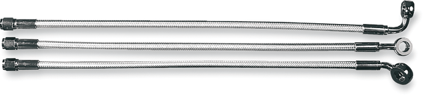 Magnum 36438SW Sterling Chromite II E-Z Align Single Disc Front Brake Line - 180deg. Top Angle - 38in. - sxspowersports