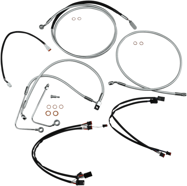 Magnum 387821 Sterling Chromite II Handlebar Installation Kit for 12-14in. Ape - sxspowersports
