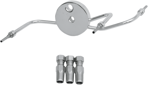 Magnum 393004 Build Your Own Brake Line - Chrome Brake Tee for Touring Models - Stainless Steel - sxspowersports