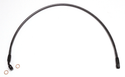 Magnum 47629 Polished Stainless Designer Series Front Upper Brake Line - 3/8in./10mm, 180deg. Banjo - 29in. - sxspowersports