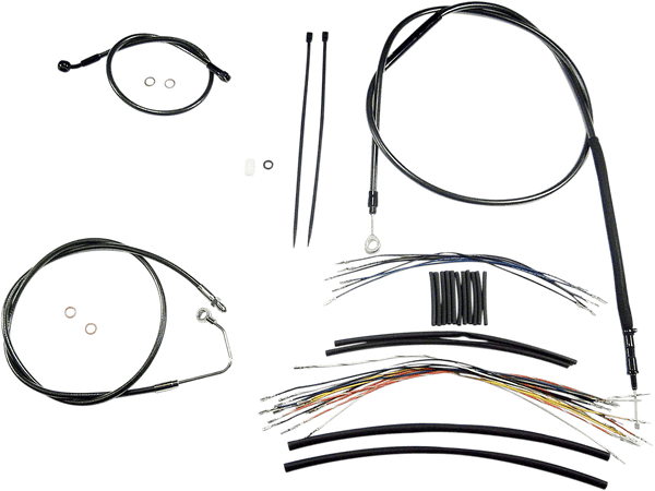 Magnum 487361 Black Pearl Handlebar Installation Kit for 12-14in. Ape - sxspowersports