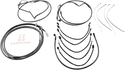 Magnum 487412 Black Pearl Handlebar Installation Kit for 15-17in. Ape - sxspowersports