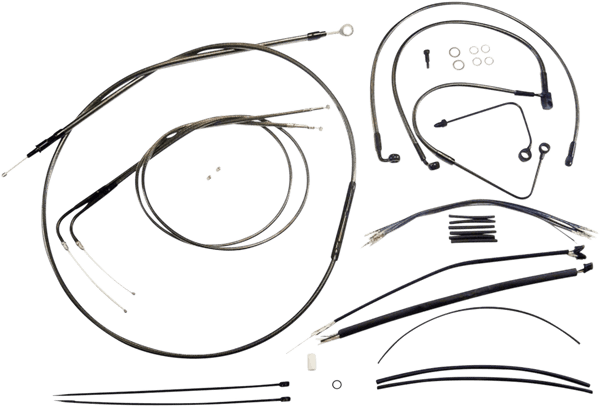 Magnum 487581 Black Pearl Handlebar Installation Kit for 12-14in. Ape - sxspowersports