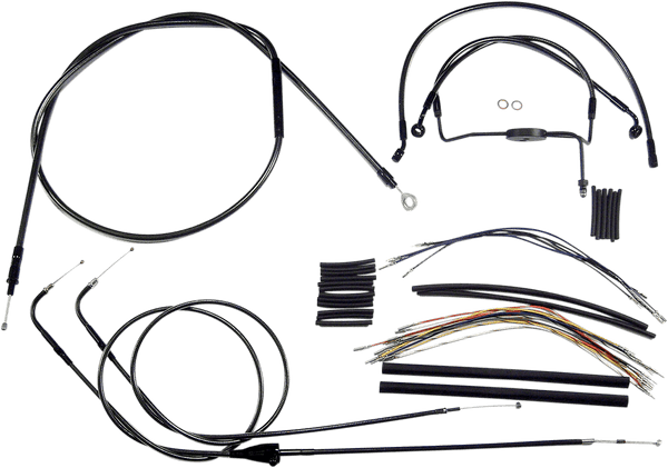 Magnum 487762 Black Pearl Handlebar Installation Kit for 15-17in. Ape - sxspowersports
