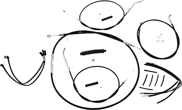 Magnum 489663 Black XR Handlebar Installation Kit with Chrome Fittings for 14-16in. Ape - sxspowersports