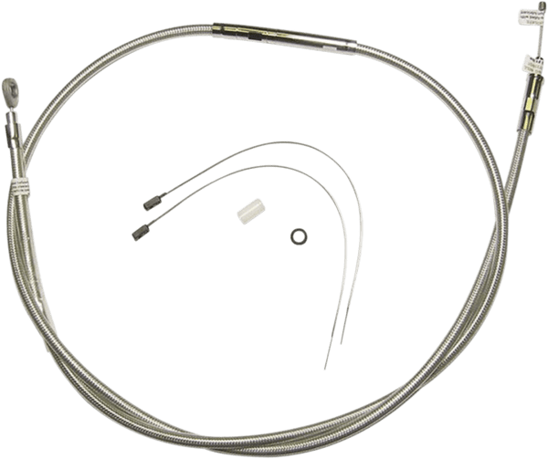 Magnum 5201HE Polished Stainless Steel High Efficiency Braided Clutch Cable - 62 11/16in. - sxspowersports