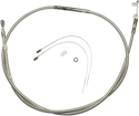 Magnum 52122HE Polished Stainless Steel High Efficiency Braided Clutch Cable - 64 11/16in. - sxspowersports