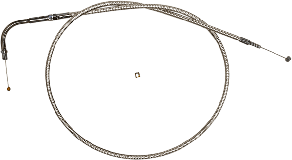 Magnum 53256 Alternative Length Polished Stainless Braided Throttle Cable - 36 3/4in. - sxspowersports