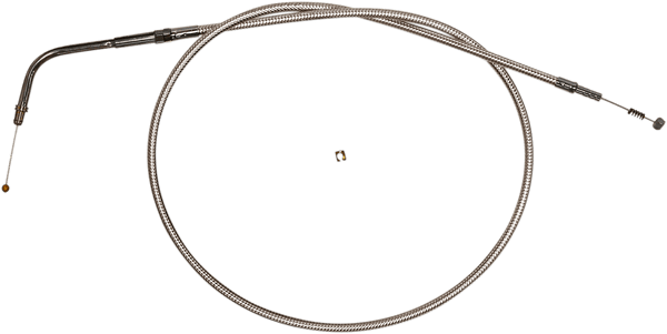 Magnum 54136 Alternative Length Polished Stainless Braided Idle Cable - 34 3/4in. - sxspowersports