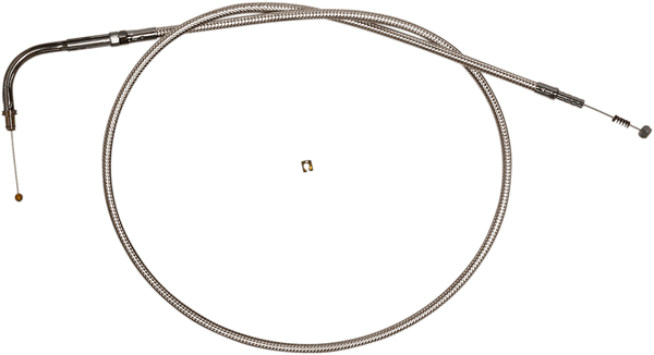 Magnum 54254 Polished Stainless Braided Idle Cable - 34 3/4in. - sxspowersports