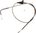 Magnum 54326 Alternative Length Polished Stainless Braided Idle Cable - 50 3/16in. - sxspowersports
