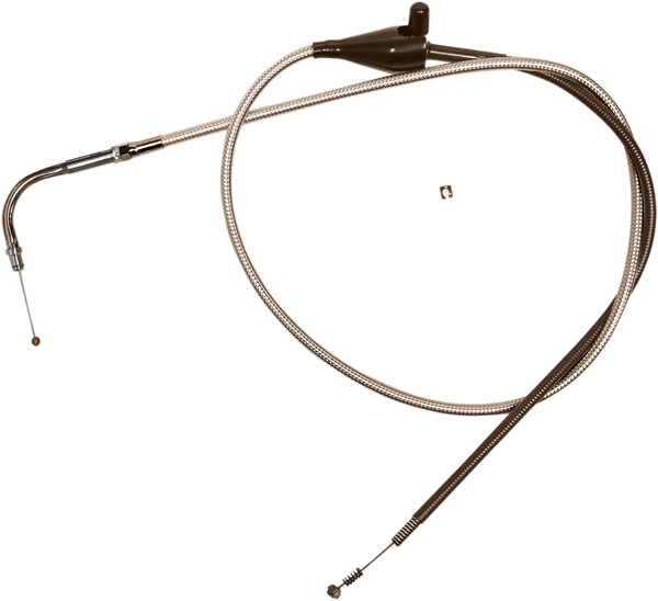 Magnum 54326 Alternative Length Polished Stainless Braided Idle Cable - 50 3/16in. - sxspowersports