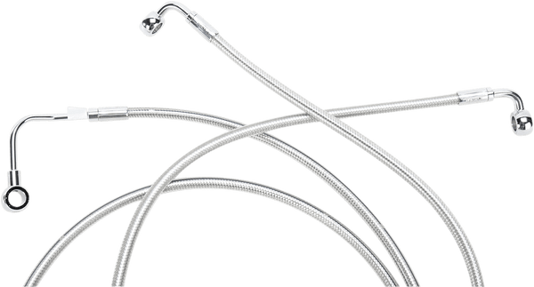 Magnum 57010 Polished Stainless Designer Series Front Lower Brake Line Kit - sxspowersports