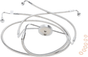Magnum 57010 Polished Stainless Designer Series Front Lower Brake Line Kit - sxspowersports