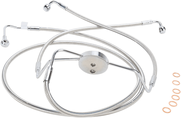 Magnum 57010 Polished Stainless Designer Series Front Lower Brake Line Kit - sxspowersports