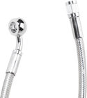 Magnum 57129 Polished Stainless Designer Series Front Upper Brake Line - 3/8in./10mm, 35deg. Banjo - 29in. - sxspowersports