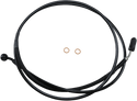 Magnum SBB0105-74 XR Stainless Hydraulic Clutch Line - Stock Length - Black/Black Fittings - sxspowersports