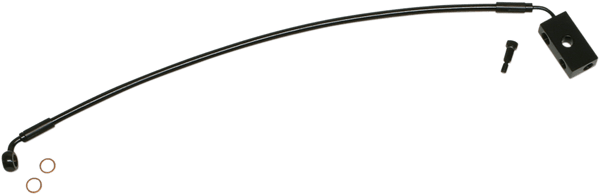 Magnum SBB1127-00 Black Coated XR Stainless Lower Front Brake Line Kit with Black Fittings - 13.5625in. Total Length - sxspowersports