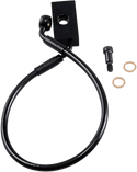 Magnum SBB1127-00 Black Coated XR Stainless Lower Front Brake Line Kit with Black Fittings - 13.5625in. Total Length - sxspowersports