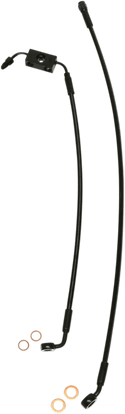 Magnum SBB1316-28 Black Coated XR Stainless Front Brake Line Kit with Black Fittings - 28in. Total Length - sxspowersports