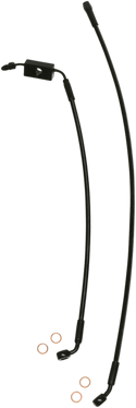 Magnum SBB1325-27 Black Coated XR Stainless Lower Front Brake Line Kit with Black Fittings - 27in. Total Length - sxspowersports