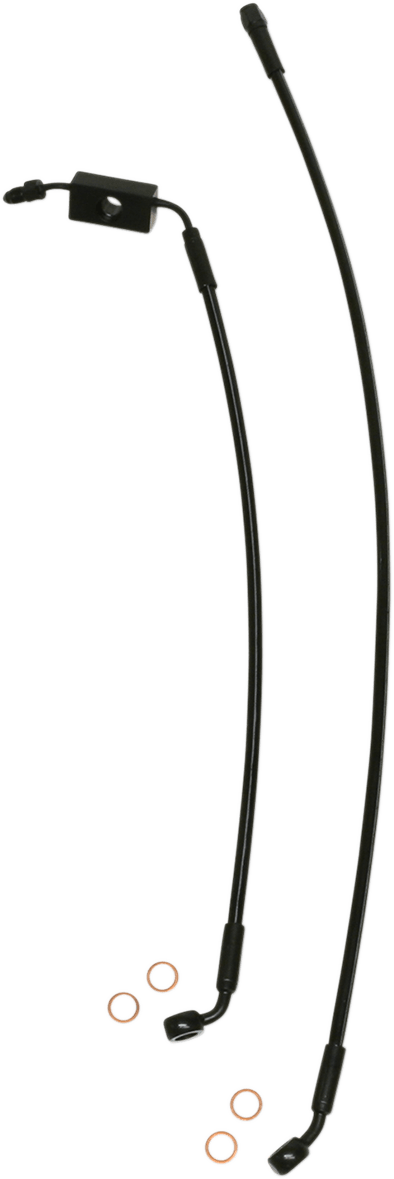 Magnum SBB1325-31 Black Coated XR Stainless Front Brake Line Kit with Black Fittings - 31in. Total Length - sxspowersports
