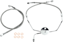 Magnum SSC1307-33 Clear Coated XR Stainless Front Brake Line Kit - 19-21in. Upper Brake Length - sxspowersports