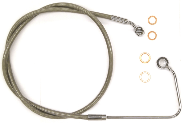 Magnum SSC1407-40 Clear Coated XR Stainless Front Brake Line Kit - 33 1/4in. Total Length - sxspowersports