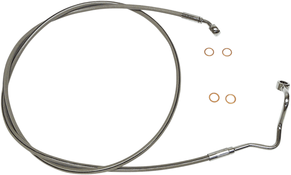 Magnum SSC1414-67 Clear Coated XR Stainless Upper Front Brake Line Kit - 64in. Total Length - sxspowersports