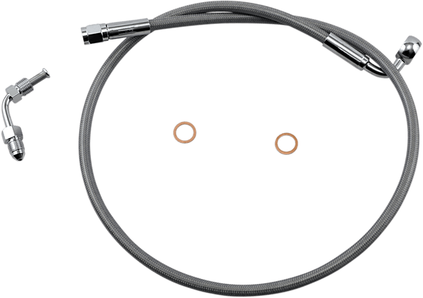 Magnum SSC1502-31 Clear Coated XR Stainless Upper Front Brake Line Kit - 31in. Total Length - sxspowersports