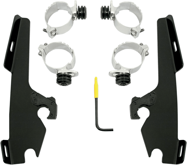 Memphis Shades MEB2017 No-Tool Trigger-Lock Mount Kit for Memphis Shades Fats/Slim Windshields - Black - sxspowersports
