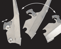 Memphis Shades MEB2051 Trigger-Lock Mount Kit for Batwing Fairing and Fats/Slim Windshields - Black - sxspowersports