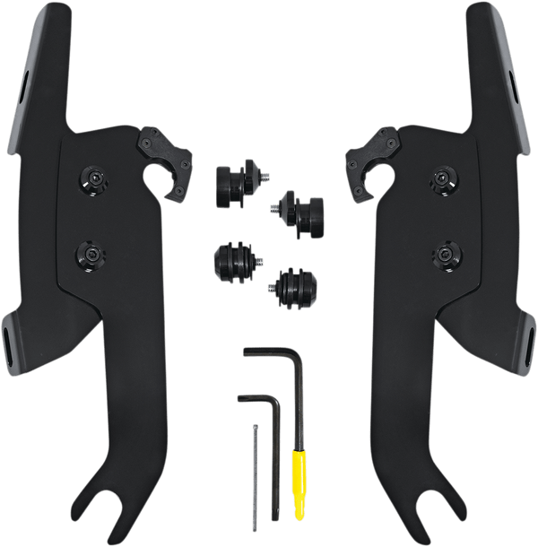 Memphis Shades MEB2051 Trigger-Lock Mount Kit for Batwing Fairing and Fats/Slim Windshields - Black - sxspowersports