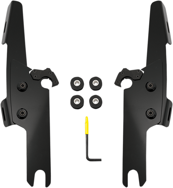 Memphis Shades MEB8923 Trigger-Lock Mount Kit for Sportshield Windshields - Black - sxspowersports
