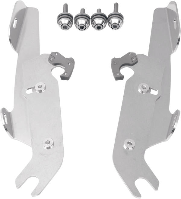Memphis Shades MEB8974 Trigger-Lock Mount Kit for Fats/Slim Windshields - Black - sxspowersports