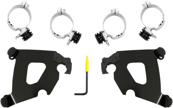 Memphis Shades MEK1995 Trigger-Lock Mount Kit for Cafe Fairing - Polished - sxspowersports