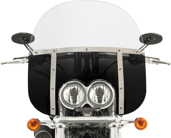 Memphis Shades MEM6731 Memphis Fats Windshield (Dual Cutout) - 15in. - Gradient Black - sxspowersports