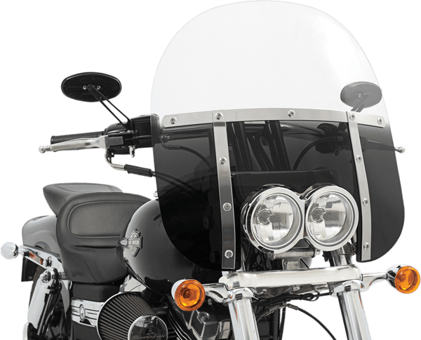 Memphis Shades MEM6731 Memphis Fats Windshield (Dual Cutout) - 15in. - Gradient Black - sxspowersports