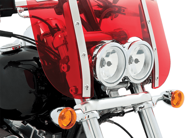 Memphis Shades MEM6937 Memphis Fats Windshield (Dual Cutout) - 19in. - Gradient Burnt Orange - sxspowersports