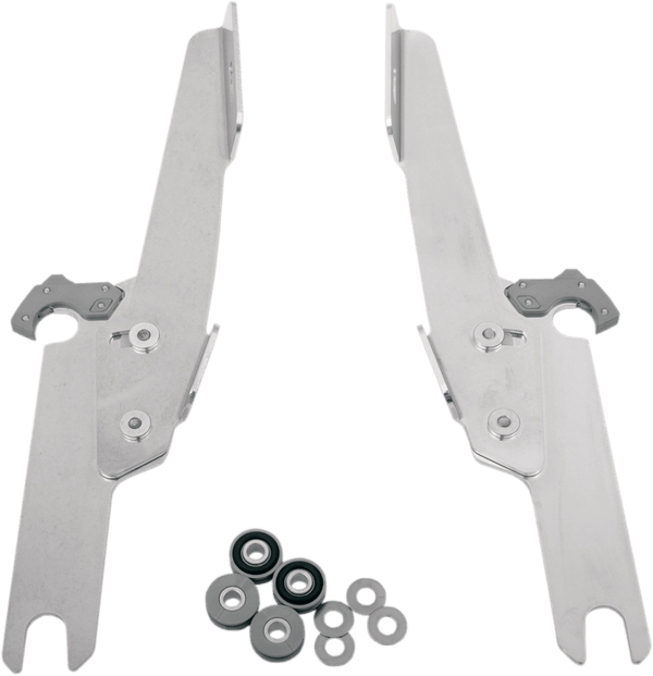 Memphis Shades MEM8871 Plates-Only Kit for Changing Sportshield to Fats/Slim or Batwing Fairing - Polished - sxspowersports