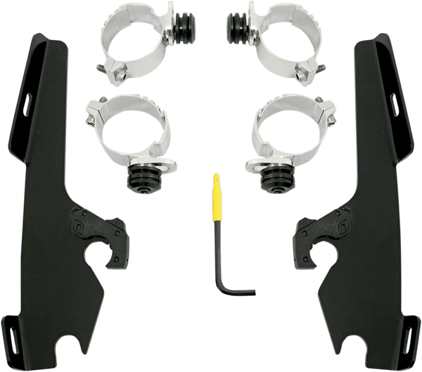 Memphis Shades MEM8923 Trigger-Lock Mount Kit for Sportshield Windshields - Polished - sxspowersports