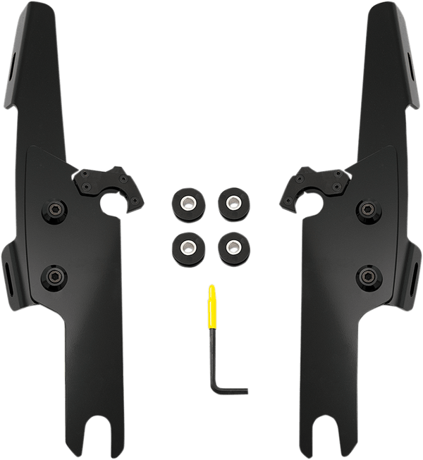 Memphis Shades MEM8923 Trigger-Lock Mount Kit for Sportshield Windshields - Polished - sxspowersports